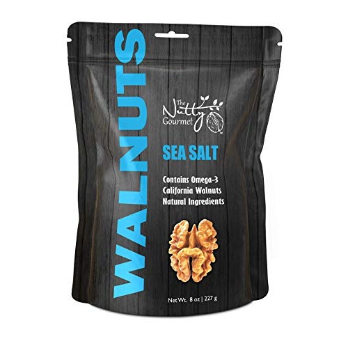 The Nutty Gourmet Sea Salt Flavored Walnuts - Keto Snacks - Heal