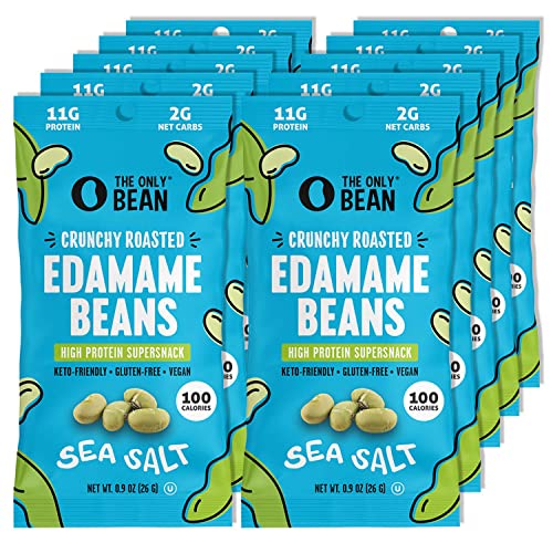 The Only Bean Crunchy Dry Roasted Edamame Snacks Sea Salt, Ket...