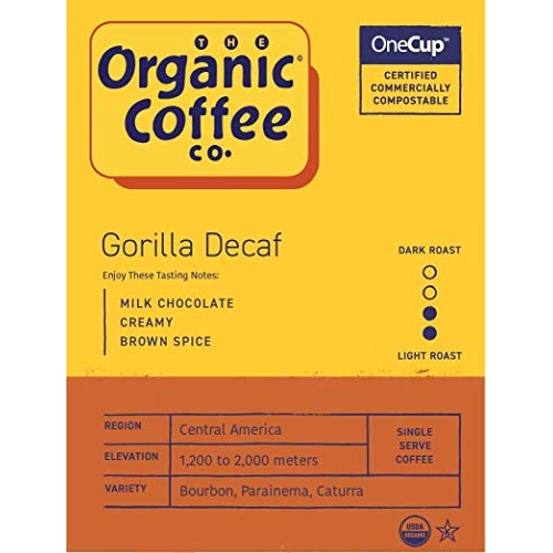 Organic Coffee Co. Onecup Gorilla Decaf 80 Ct Natural Water Proc