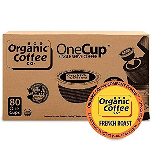 The Organic Coffee Co. French Roast 80 Ct Dark Roast Compostable