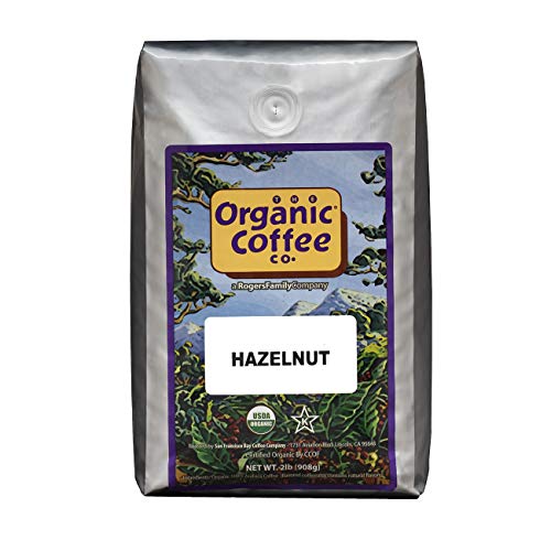 The Organic Coffee Co Hazelnut Crème Whole Bean, 2 Pound Bag, Fl