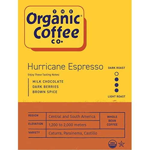 The Organic Coffee Co. Hurricane Espresso Whole Bean Coffee 2Lb
