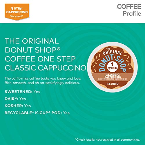 The Original Donut Shop One-Step Classic Cappuccino, Keurig Sing