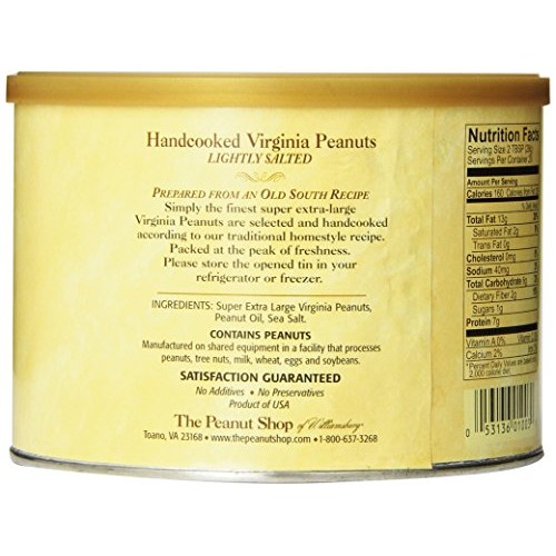 The Peanut Shop Of Williamsburg Handcooked Virginia Peanuts, Lig