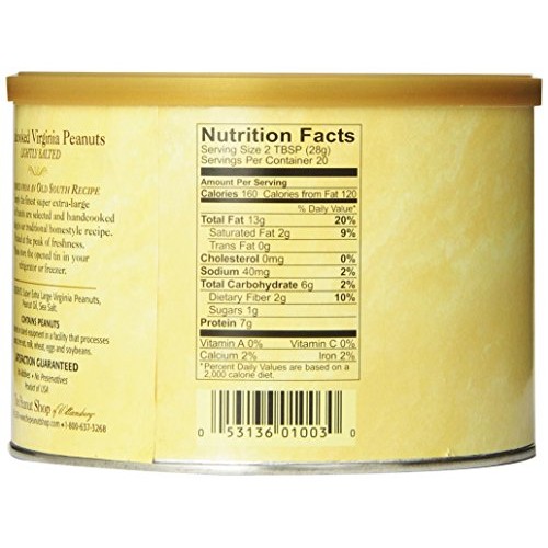 The Peanut Shop Of Williamsburg Handcooked Virginia Peanuts, Lig