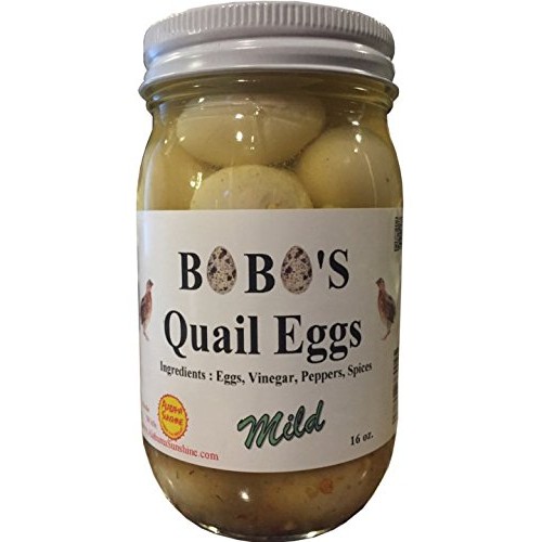 Bobos Mild Pickled Quail Eggs - 2 Pint Jars