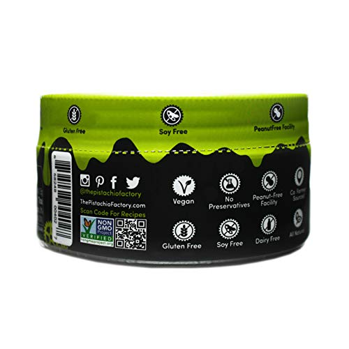 Pistachio Butter - Raw Unsalted 8Oz Plastic Jar | Non- Gmo, Ve