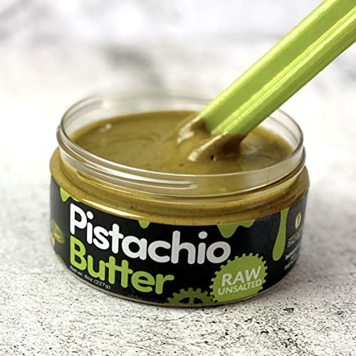 Pistachio Butter - Raw Unsalted 8Oz Plastic Jar | Non- Gmo, Ve
