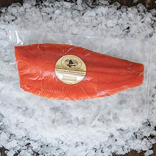 Wild Alaskan Sockeye Salmon Fillets 10lbs Box - Fillets 7-8 Who...