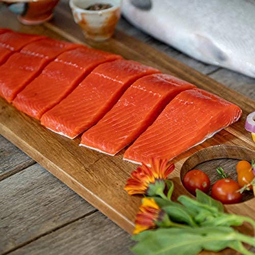 Wild Alaskan Sockeye Salmon Fillets 10lbs Box - Fillets 7-8 Who...