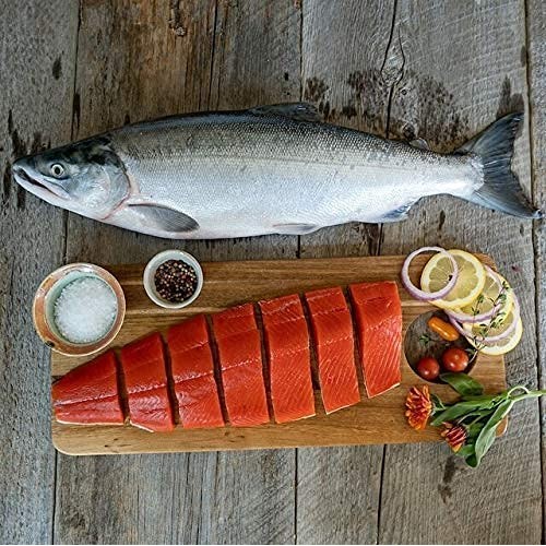 Wild Alaskan Sockeye Salmon Fillets 10lbs Box - Fillets 7-8 Who...
