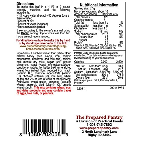 The Prepared Pantry Cinnamon Raisin English Muffin Gourmet Bread