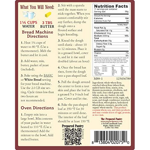 The Prepared Pantry Four Grain Country Wheat Bread Mix; Single P