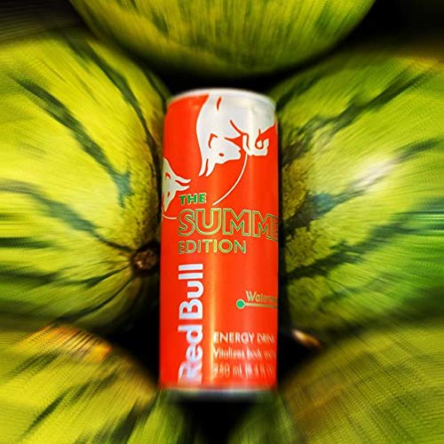 Red Bull 2020 Summer Edition Watermelon Flavor 4, 12 Ounce Cans