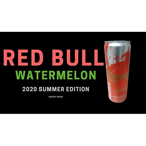 Red Bull 2020 Summer Edition Watermelon Flavor 4, 12 Ounce Cans
