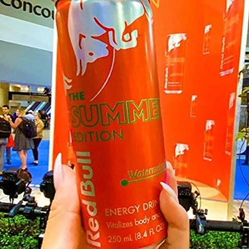 Red Bull 2020 Summer Edition Watermelon Flavor 4, 12 Ounce Cans