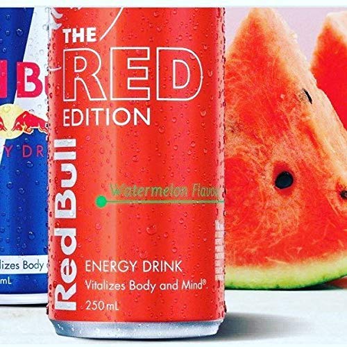 Red Bull 2020 Summer Edition Watermelon Flavor 4, 12 Ounce Cans