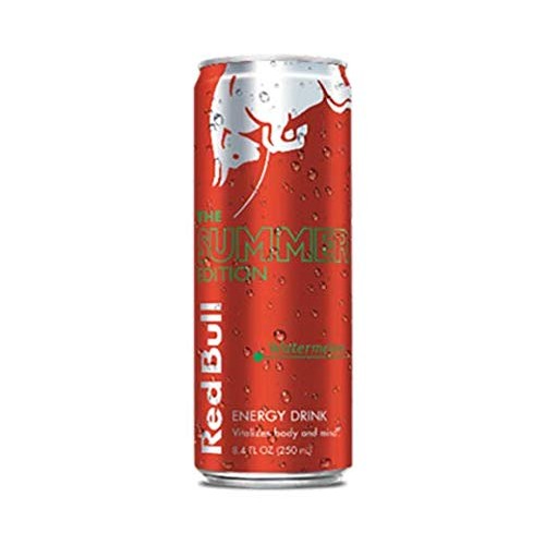 Red Bull 2020 Summer Edition Watermelon Flavor 4, 12 Ounce Cans