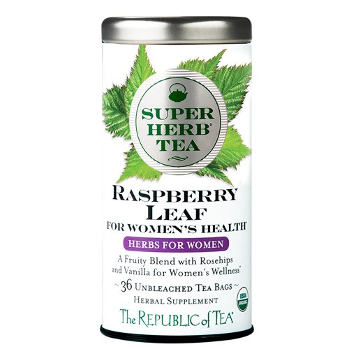 Republic Of Tea Organic Raspberry Leaf Superherb Tea, 36 Ct