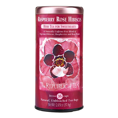 Republic Of Tea Raspberry Rose Hibiscus Tea, 36 Ct
