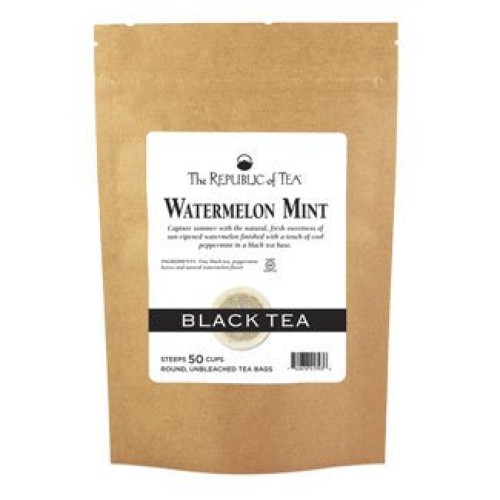 The Republic Of Tea Watermelon Mint Black Tea, 50 Tea Bags Refi