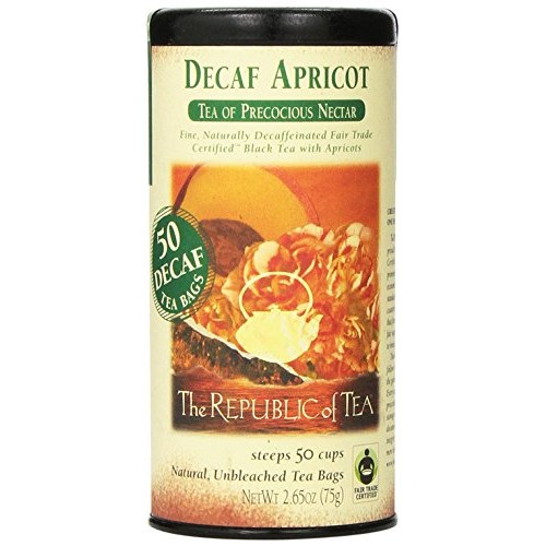 The Republic Of Tea, Apricot Decaf Tea, 50 Count