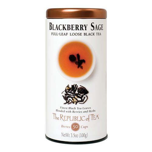 The Republic Of Tea Black Full-Leaf Loose Tea Blackberry Sage B