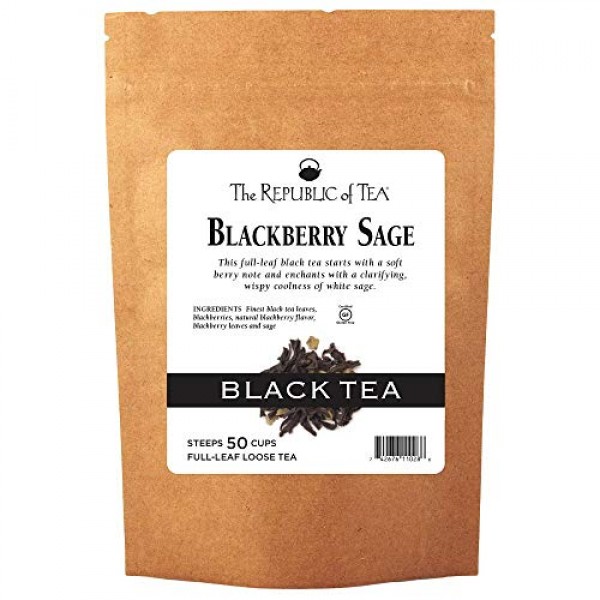 The Republic Of Tea Black Full-Leaf Loose Tea Blackberry Sage B