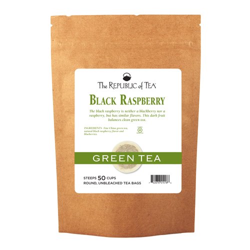 The Republic Of Tea Black Raspberry Green Tea Bags, 50 Tea Bag R