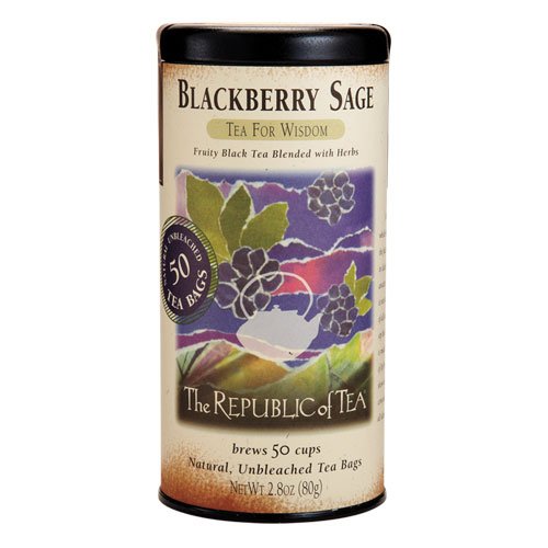 The Republic Of Tea Blackberry Sage Black Tea, Gourmet Black Tea