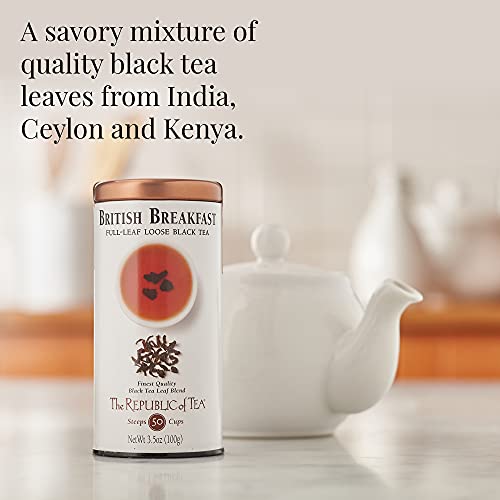 The Republic of Tea British Breakfast Black Full-Leaf Loose Tea,...