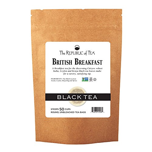 The Republic of Tea British Breakfast Black Tea, 50 Tea Bags, Go...