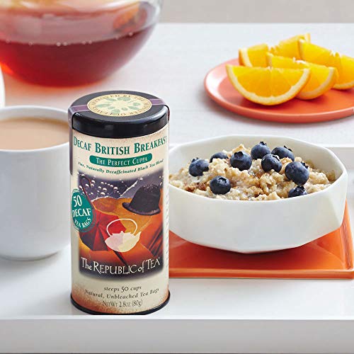 The Republic of Tea Decaf British Breakfast Black Tea, Tin of 50...
