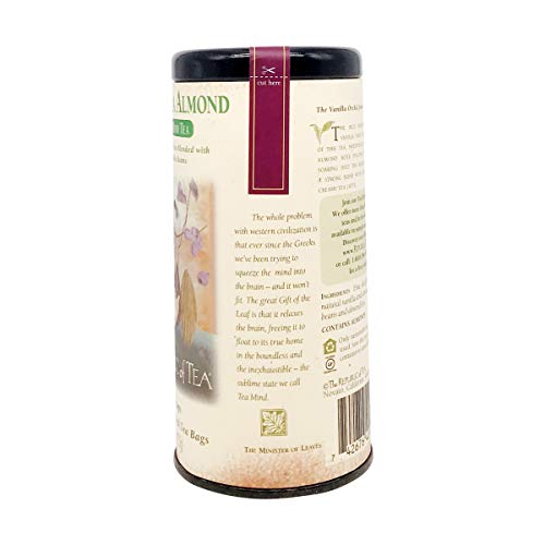 The Republic Of Tea Decaf Vanilla Almond Black Tea, 50 Tea Bags,