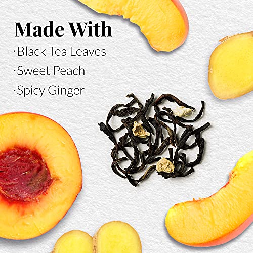 The Republic of Tea Ginger Peach Black Full-Leaf Loose Tea 3.5 o...
