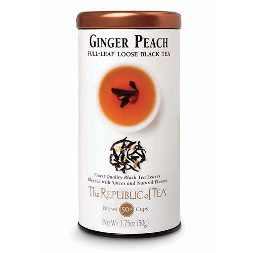 The Republic of Tea Ginger Peach Black Full-Leaf Loose Tea 3.5 o...