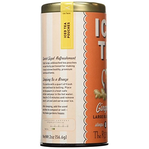 The Republic Of Tea Ginger Peach Black Iced Tea, 8 Large Iced Te