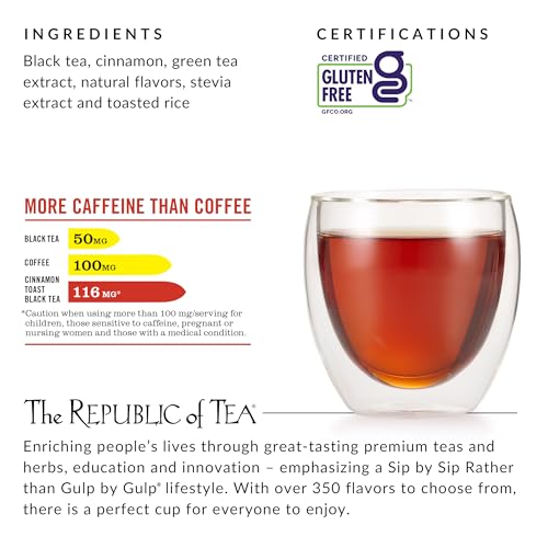 The Republic of Tea — HiCAF Cinnamon Toast Black Tea, 50 Tea Bag...