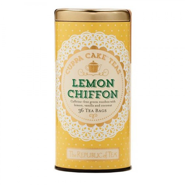 The Republic Of Tea Lemon Chiffon Cuppa Cake Tea, 36 Tea Bags, D