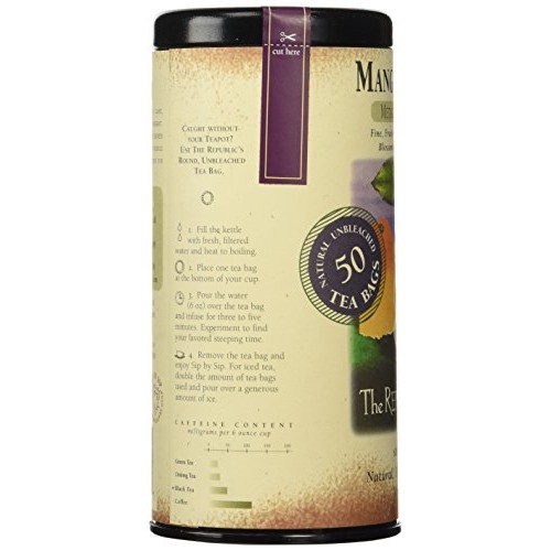 The Republic Of Tea, Mango Ceylon, Metabolic Frolic Tea, 50 Count