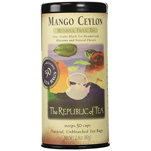 The Republic Of Tea, Mango Ceylon, Metabolic Frolic Tea, 50 Count