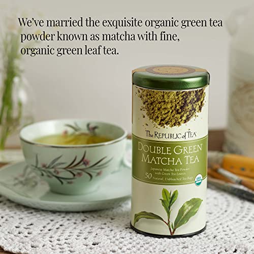 The Republic of Tea Organic Double Green Matcha, Gourmet Blend o...