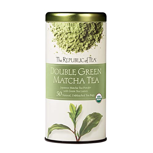 The Republic of Tea Organic Double Green Matcha, Gourmet Blend o...