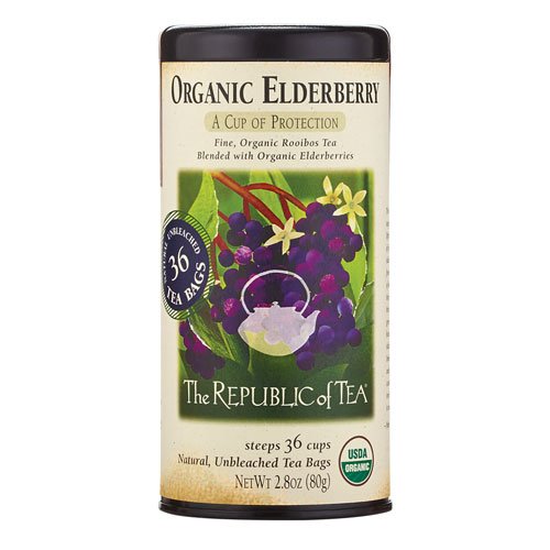 The Republic Of Tea Organic Elderberry Herbal Tea, 36 Tea Bag Tin
