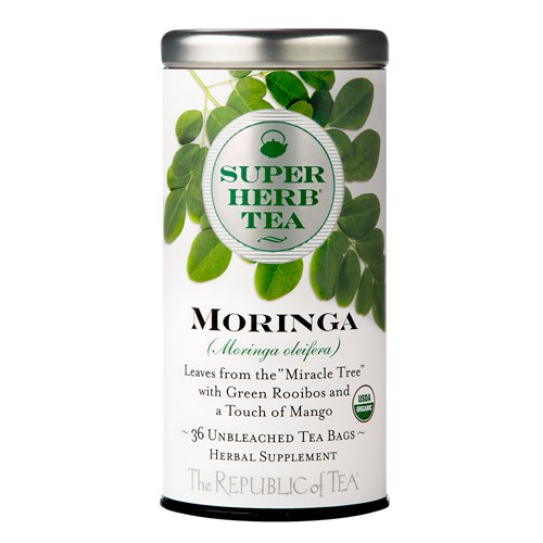 The Republic Of Tea Organic Moringa Superherb Herbal Tea, Caffei