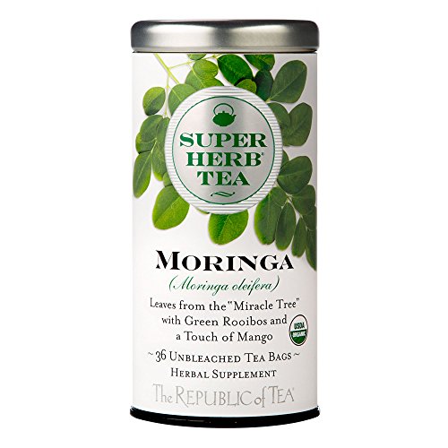 The Republic Of Tea Organic Moringa Superherb Herbal Tea, Caffei