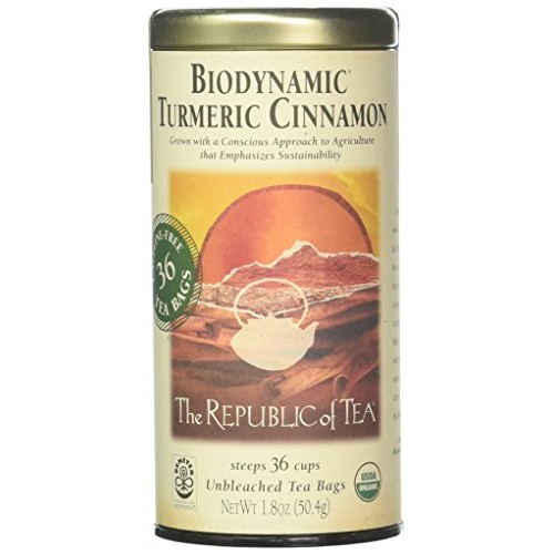 The Republic of Tea Organic Turmeric Cinnamon Herbal Tea, 36 Tea...