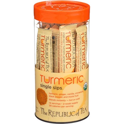 The Republic of Tea Organic Turmeric Single Sips, Instant Turmer...