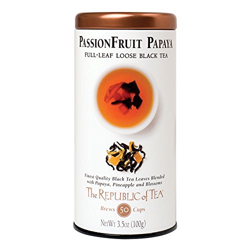 The Republic Of Tea Passionfruit Papaya Black Full-Leaf Tea, 3.5