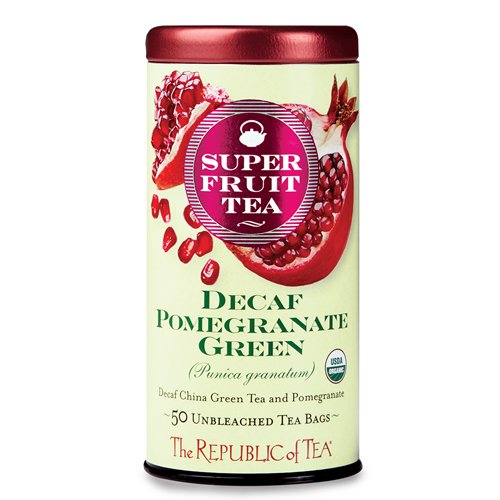 The Republic Of Tea, Pomegranate Green Tea Decaf, 50 Count